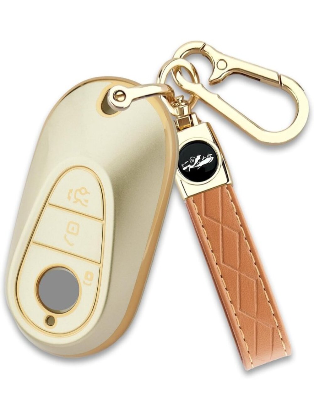 Luxury Car Key Fob Cover with Keychain - Soft TPU Full Protection for S-Class